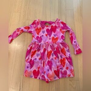 Little Sleepies Pink Heart Dress